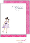 Personalized Stationery/Thank You Notes by Modern Posh - Little Diva - Brunette Little Diva