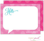 Personalized Stationery/Thank You Notes by Modern Posh - Hello Bubble - Pink