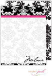 Personalized Stationery/Thank You Notes by Modern Posh - Black Damask Posh - Black & Pink