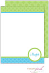 Personalized Stationery/Thank You Notes by Modern Posh - Green Bubble Posh - Green & Blue