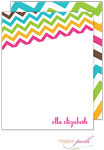 Personalized Stationery/Thank You Notes by Modern Posh - Chevron Posh - Pink & Green