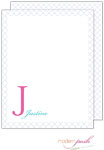 Personalized Stationery/Thank You Notes by Modern Posh - Diamond Posh - Pink & Blue