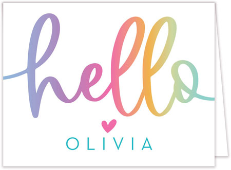 Stationery/Thank You Notes by Modern Posh - Colorful Hello Stationery/Thank You Notes by Modern Posh - Colorful Hello