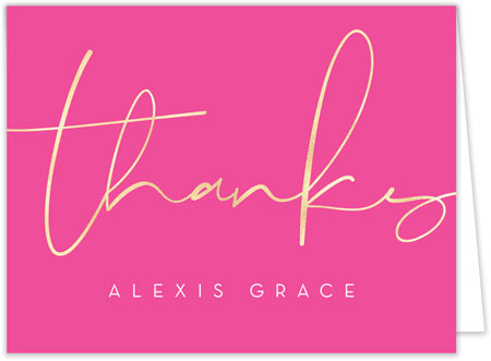 Stationery/Thank You Notes by Modern Posh - Simple Thanks Pink Stationery/Thank You Notes by Modern Posh - Simple Thanks Pink