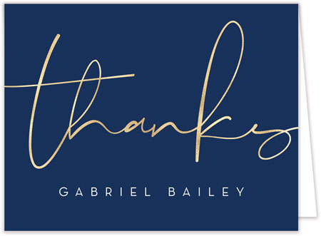 Stationery/Thank You Notes by Modern Posh - Simple Thanks Navy Stationery/Thank You Notes by Modern Posh - Simple Thanks Navy