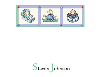 Pen At Hand Stick Figures Stationery - 3 Times - Boy Pen At Hand Stick Figures Stationery - 3 Times - Boy
