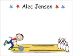 Pen At Hand Stick Figures Stationery - Bowling 2 - Boy