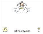 Pen At Hand Stick Figures Stationery - Communion 3 - Girl