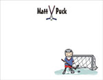 Pen At Hand Stick Figures Stationery - Hockey