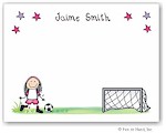 Pen At Hand Stick Figures Stationery - Soccer - Girl