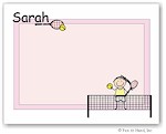 Pen At Hand Stick Figures Stationery - Tennis - Girl
