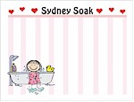 Pen At Hand Stick Figures Stationery - Towel - Girl