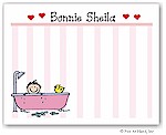Pen At Hand Stick Figures Stationery - Tub Wallpaper - Girl