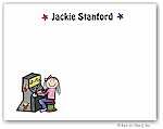 Pen At Hand Stick Figures Stationery - Video Arcade - Girl