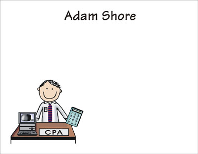 Pen At Hand Stick Figures Stationery - Accountant Pen At Hand Stick Figures Stationery - Accountant