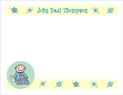Pen At Hand Stick Figures Stationery - Baby Blanket - Boy Pen At Hand Stick Figures Stationery - Baby Blanket - Boy