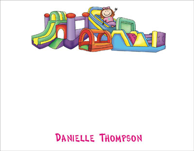 Pen At Hand Stick Figures Stationery - Bounce - Girl Pen At Hand Stick Figures Stationery - Bounce - Girl