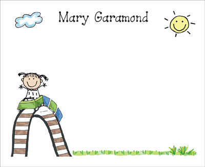 Pen At Hand Stick Figures Stationery - Carnival - Girl Pen At Hand Stick Figures Stationery - Carnival - Girl