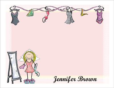 Pen At Hand Stick Figures Stationery - Lingerie Pen At Hand Stick Figures Stationery - Lingerie