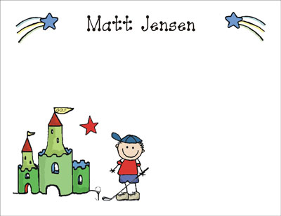 Pen At Hand Stick Figures Stationery - Minigolf - Boy Pen At Hand Stick Figures Stationery - Minigolf - Boy