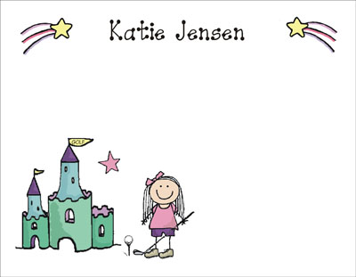 Pen At Hand Stick Figures Stationery - Minigolf - Girl Pen At Hand Stick Figures Stationery - Minigolf - Girl