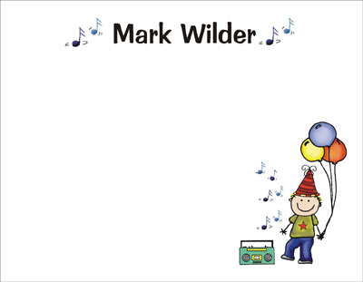 Pen At Hand Stick Figures Stationery - Music Dance - Boy Pen At Hand Stick Figures Stationery - Music Dance - Boy