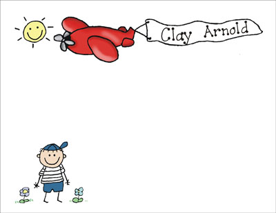 Pen At Hand Stick Figures Stationery - Plane Pen At Hand Stick Figures Stationery - Plane