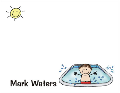 Pen At Hand Stick Figures Stationery - Pool - Boy Pen At Hand Stick Figures Stationery - Pool - Boy