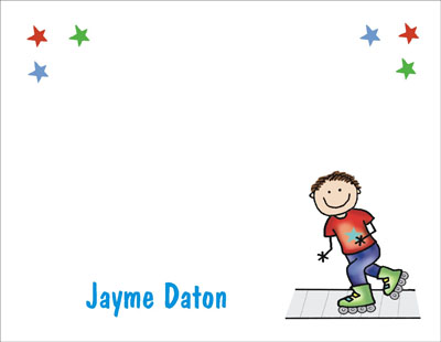 Pen At Hand Stick Figures Stationery - Rollerblade - Boy Pen At Hand Stick Figures Stationery - Rollerblade - Boy
