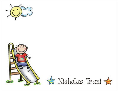 Pen At Hand Stick Figures Stationery - Slide - Boy Pen At Hand Stick Figures Stationery - Slide - Boy