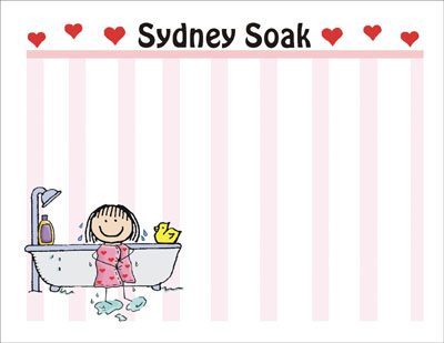 Pen At Hand Stick Figures Stationery - Towel - Girl Pen At Hand Stick Figures Stationery - Towel - Girl