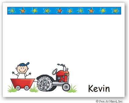 Pen At Hand Stick Figures Stationery - Tractor