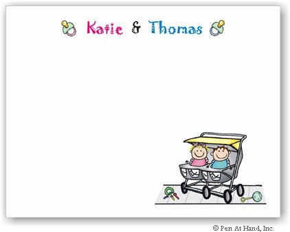 Pen At Hand Stick Figures Stationery - Twin 5 Pen At Hand Stick Figures Stationery - Twin 5