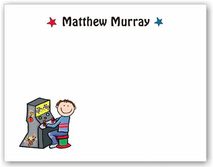 Pen At Hand Stick Figures Stationery - Video Arcade - Boy Pen At Hand Stick Figures Stationery - Video Arcade - Boy