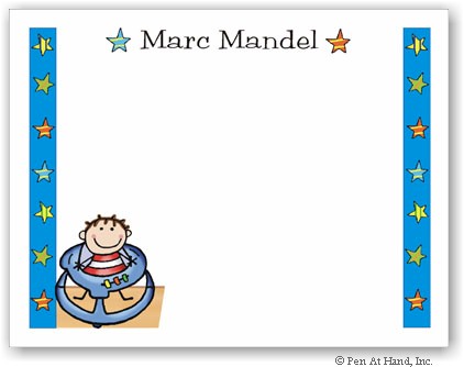 Pen At Hand Stick Figures Stationery - Walker - Boy Pen At Hand Stick Figures Stationery - Walker - Boy
