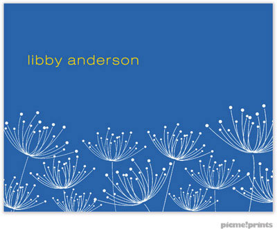 Stationery/Thank You Notes by PicMe Prints - Dandelions Ocean (Folded)
