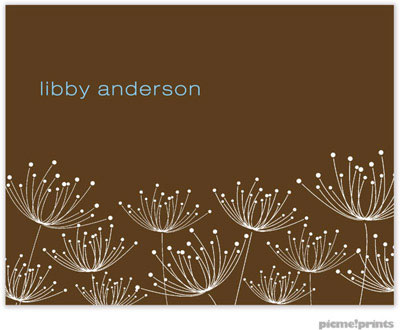 Stationery/Thank You Notes by PicMe Prints - Dandelions Chocolate (Folded) Stationery/Thank You Notes by PicMe Prints - Dandelions Chocolate (Folded)