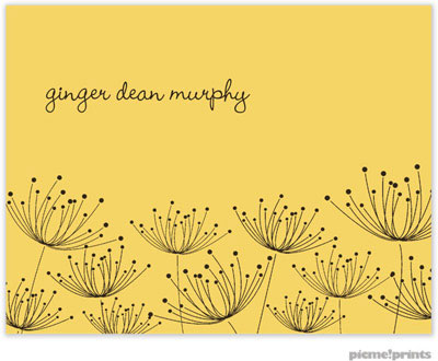 Stationery/Thank You Notes by PicMe Prints - Dandelions Wheat (Folded) Stationery/Thank You Notes by PicMe Prints - Dandelions Wheat (Folded)