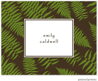 Stationery/Thank You Notes by PicMe Prints - Ferns Espresso (Folded) Stationery/Thank You Notes by PicMe Prints - Ferns Espresso (Folded)