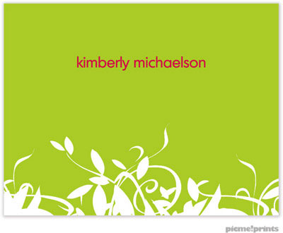 Stationery/Thank You Notes by PicMe Prints - Honeysuckle Chartreuse (Folded) Stationery/Thank You Notes by PicMe Prints - Honeysuckle Chartreuse (Folded)
