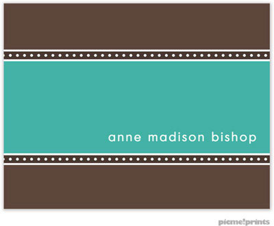 Stationery/Thank You Notes by PicMe Prints - Marquee Turquoise (Folded) Stationery/Thank You Notes by PicMe Prints - Marquee Turquoise (Folded)
