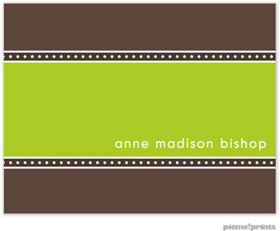 Stationery/Thank You Notes by PicMe Prints - Marquee Chartreuse (Folded)