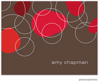 Stationery/Thank You Notes by PicMe Prints - Retro Red (Folded) Stationery/Thank You Notes by PicMe Prints - Retro Red (Folded)