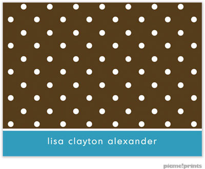 Stationery/Thank You Notes by PicMe Prints - Dots On Chocolate Peacock (Folded) Stationery/Thank You Notes by PicMe Prints - Dots On Chocolate Peacock (Folded)