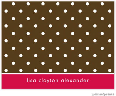 Stationery/Thank You Notes by PicMe Prints - Dots On Chocolate Watermeloon (Folded) Stationery/Thank You Notes by PicMe Prints - Dots On Chocolate Watermeloon (Folded)