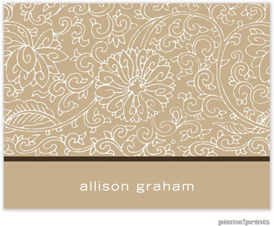 Stationery/Thank You Notes by PicMe Prints - India Tan (Folded)