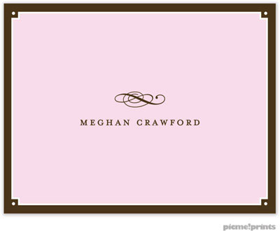 Stationery/Thank You Notes by PicMe Prints - Simple Frame Baby Pink (Folded) Stationery/Thank You Notes by PicMe Prints - Simple Frame Baby Pink (Folded)