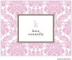 Stationery/Thank You Notes by PicMe Prints - Damask Pink (Folded)