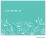 Stationery/Thank You Notes by PicMe Prints - Dandelions Turquoise (Folded)