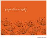 Stationery/Thank You Notes by PicMe Prints - Dandelions Tangerine (Folded)